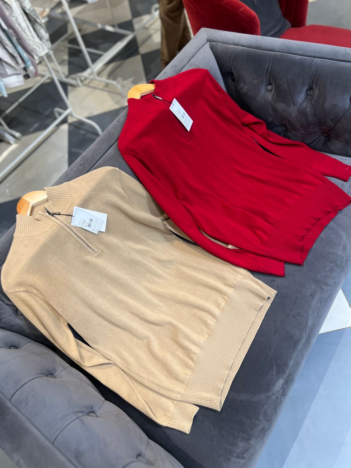High neck pullovers
