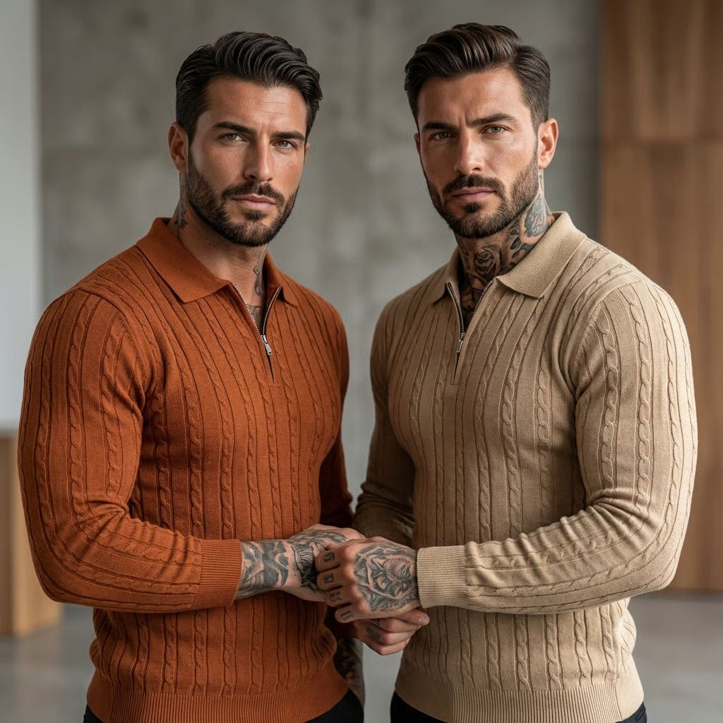 High neck designer pullovers