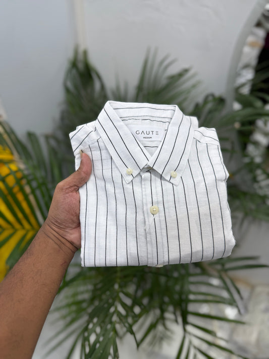 Old money linen stripes