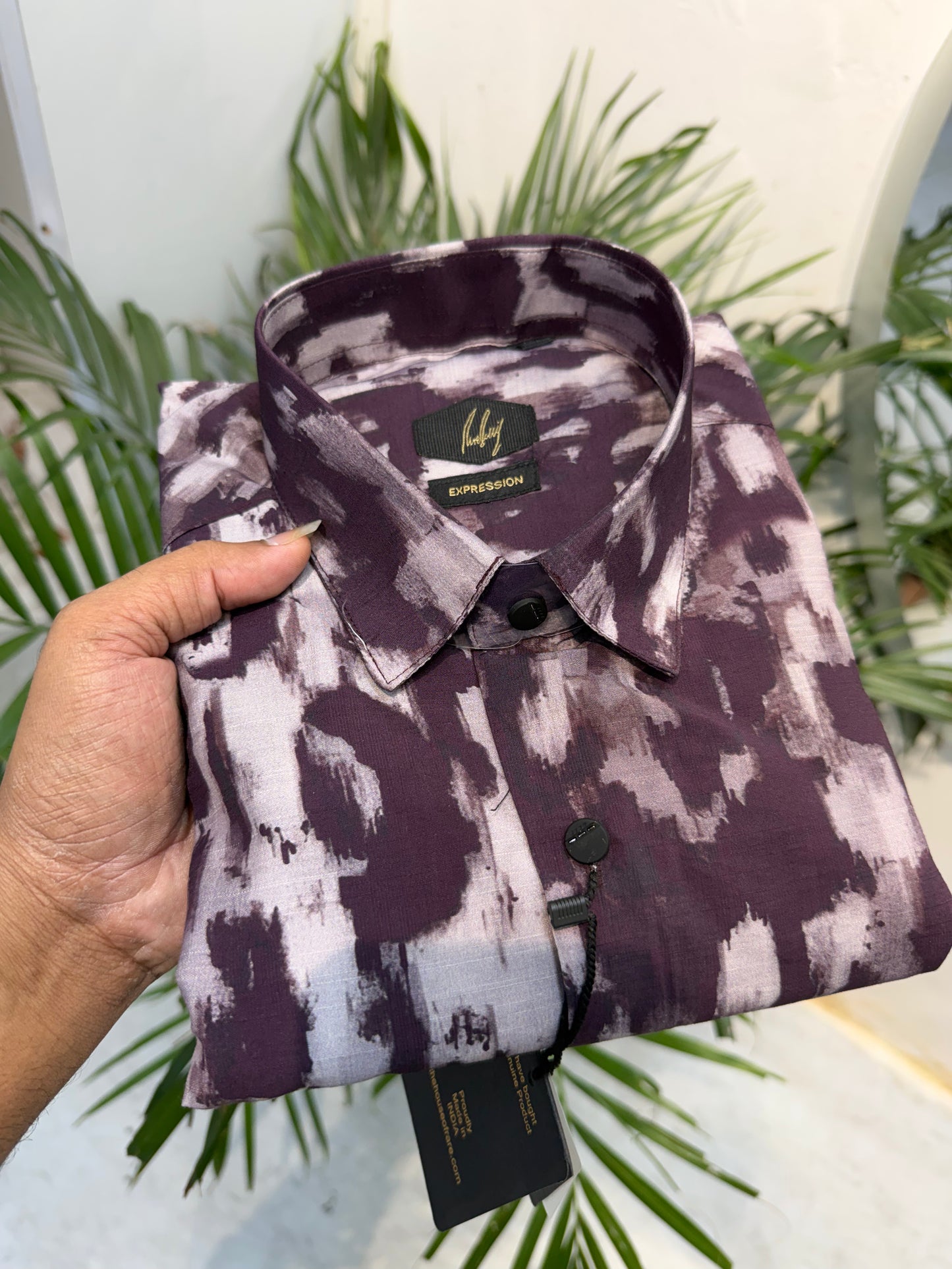 Purple designer milange print