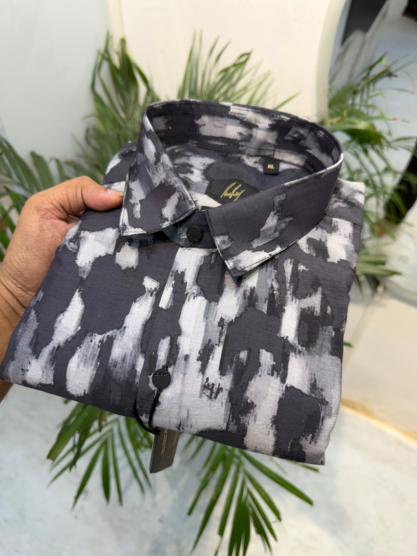 Black designer milange print